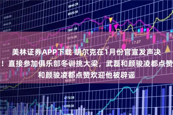 美林证券APP下载 胡尔克在1月份官宣发声决定回到上港队！直接参加俱乐部冬训挑大梁，武磊和颜骏凌都点赞欢迎他被辟谣